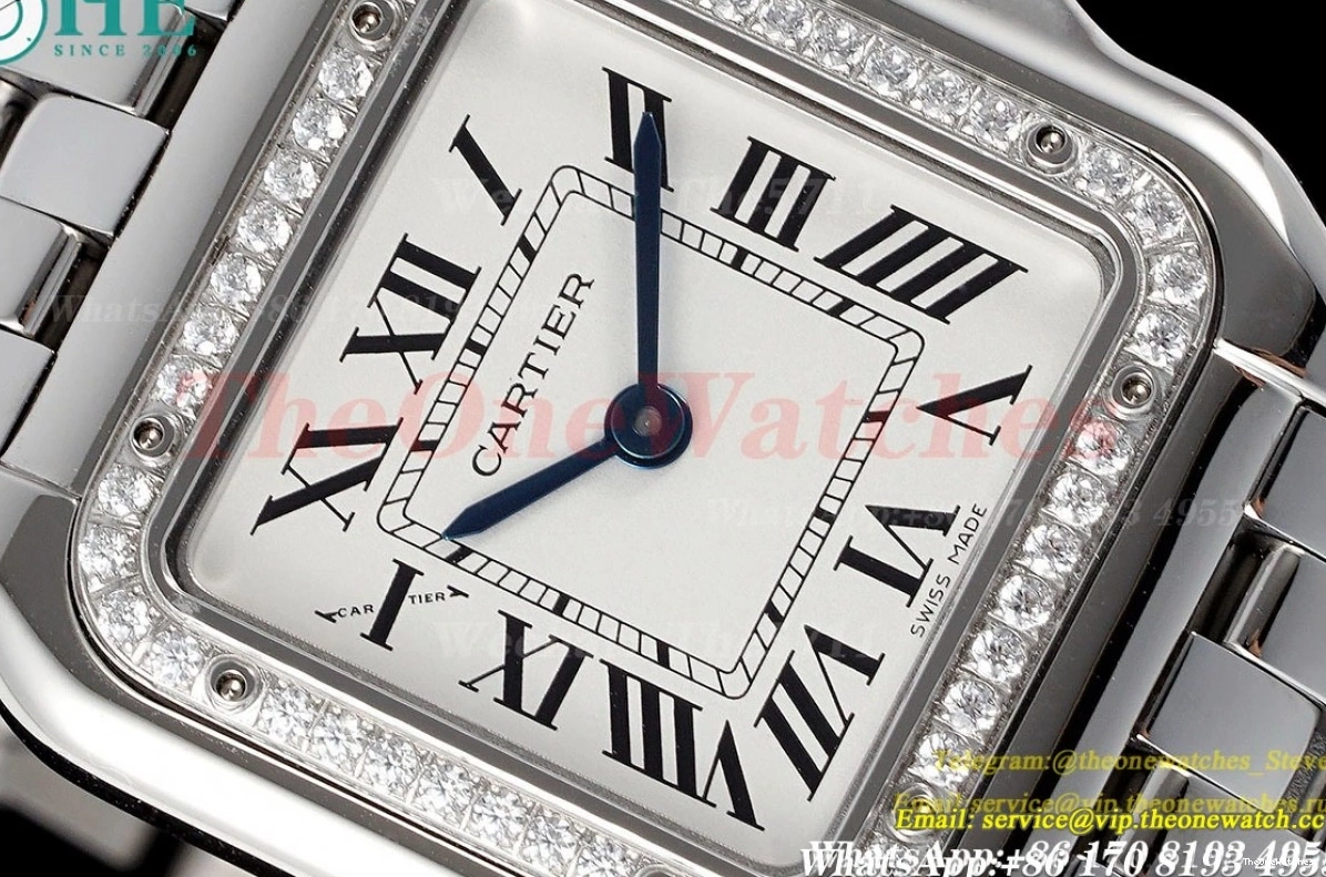 27mm SS AF White Dial Panthere SS De Secrete Ladies Quartz 0422